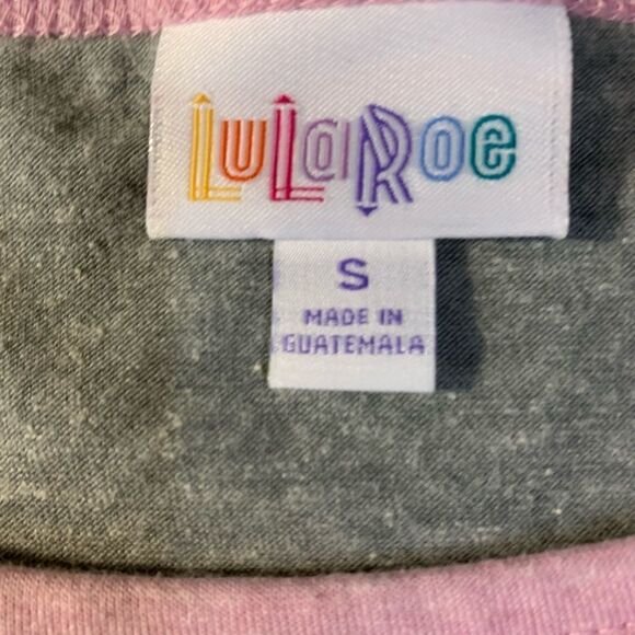 $5 item/ NWT LULAROE Julia GRAY w/pink fitted dress - Picture 4 of 9